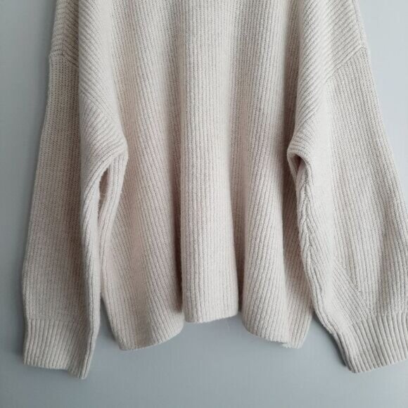 OLD NAVY Shaker-Stitch Half Zip Go-Recycled Pullover Sweater Ivory Sz XXL - Picture 11 of 16